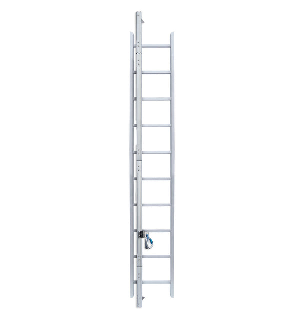 Frontline VLRS SecuRail Pro vertical lifeline rail on a roof access ladder