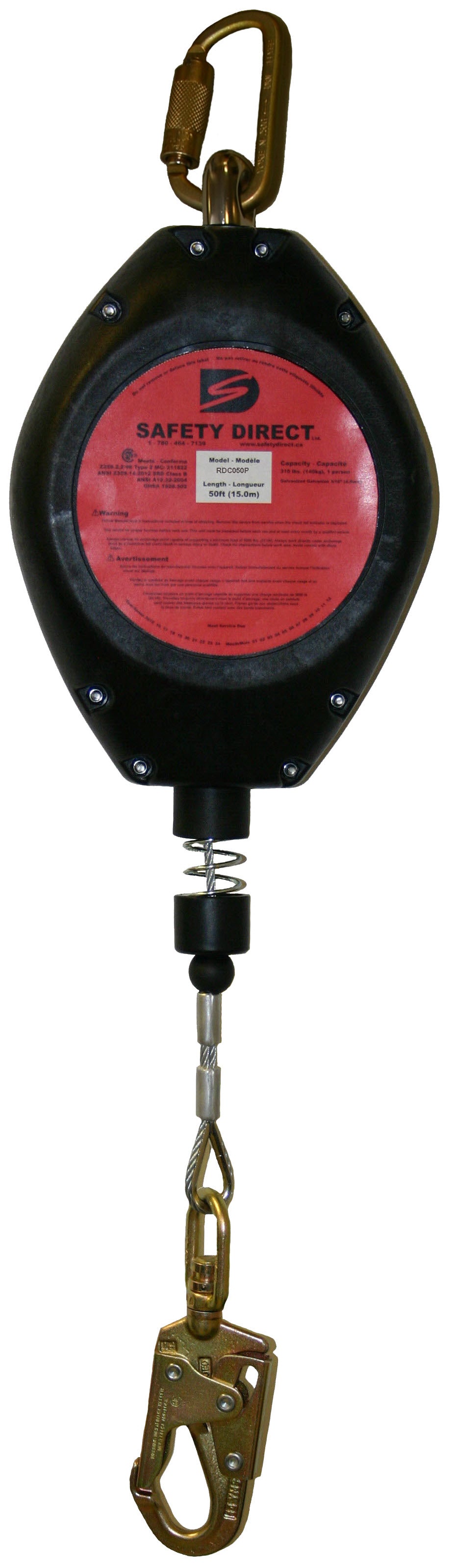 Safety Direct MALINGUARD RDC050P 50 ft galvanized cable self-retracting lifeline