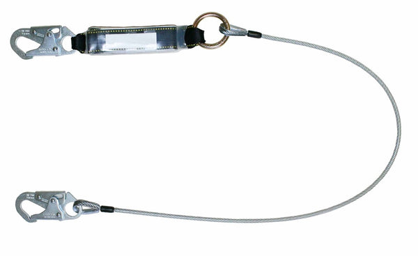 Safety Direct wire rope single leg energy-absorbing lanyard 310 lb