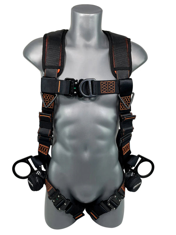 Harnais-gilet intégral de combat Frontline 105CFTB Combat™ — Anneaux en D avant et latéraux avec sangles anti-choc de suspension