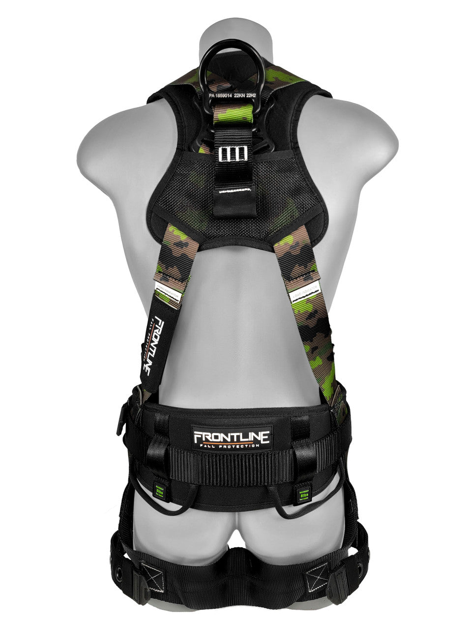 Frontline 110CTB-CF harness side view with aluminum hardware