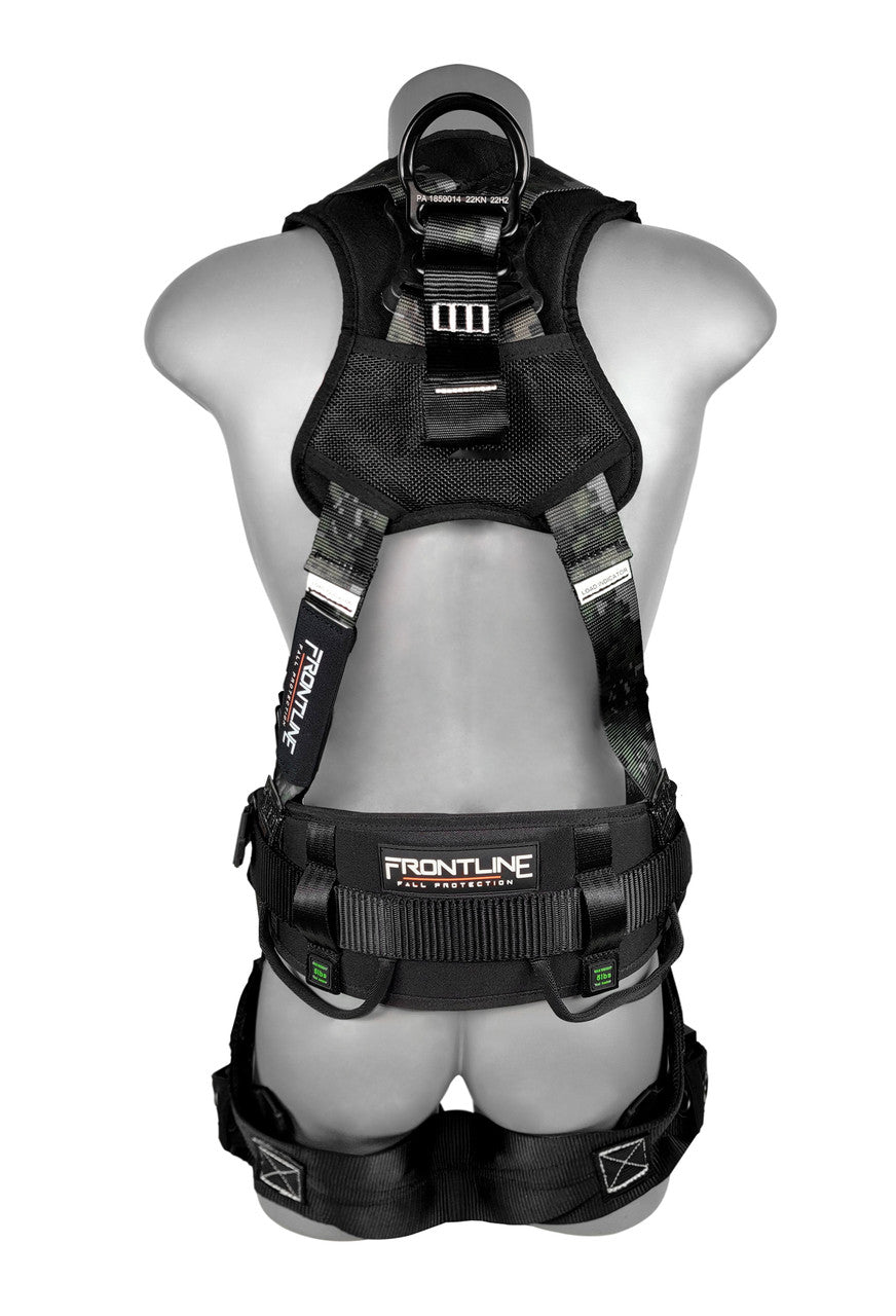 Frontline 110CTB-DC digital camo harness, back view