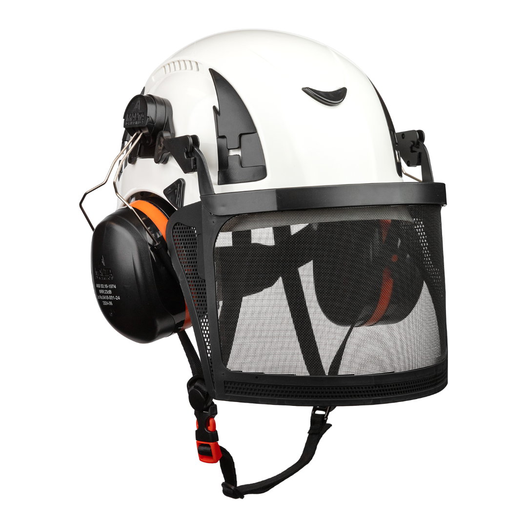 Malta Dynamics Arborist helmet kit, earmuffs detail