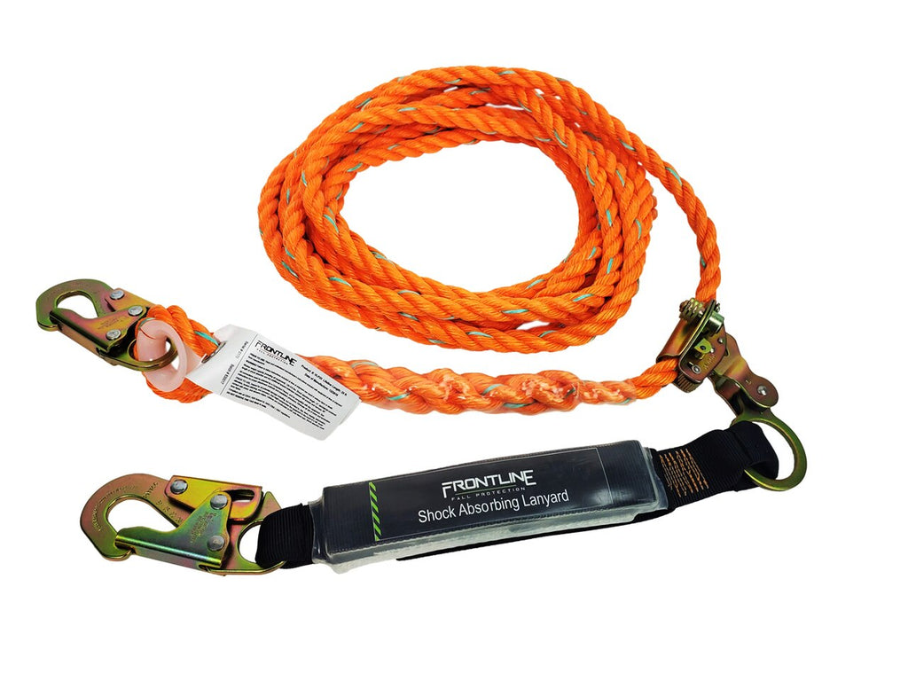 Frontline VLP-RGSS58ES premium vertical lifeline kit, rope, rope grab and shock pack