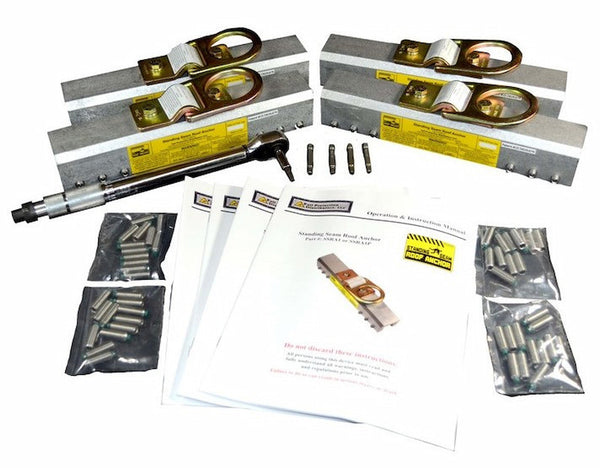 SSRA1 Pro Pack de 4 pièces, 4 ancrages + vis à pointe en nylon + clé dynamométrique | Protection antichute Canada