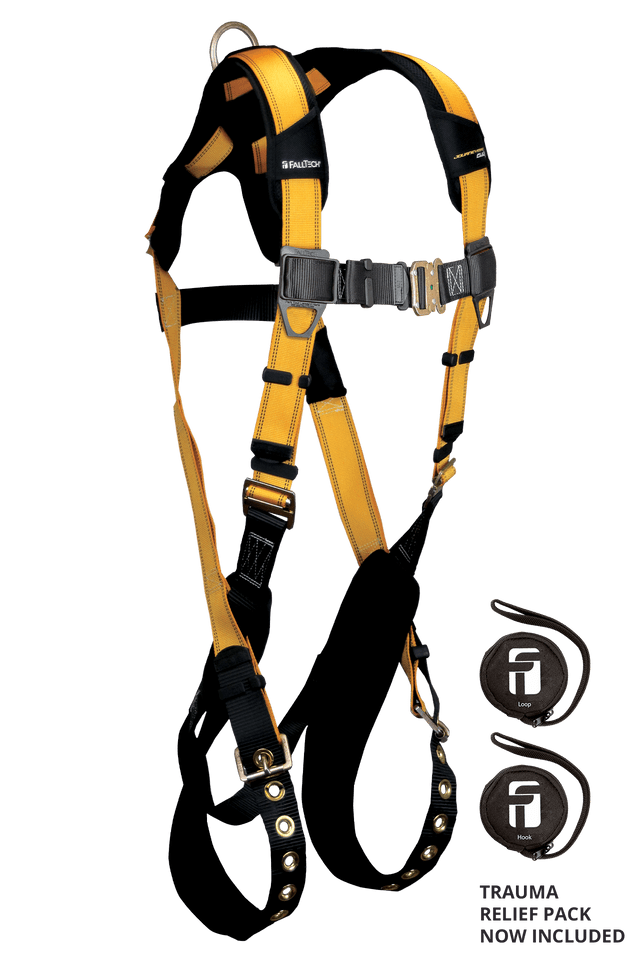 FallTech 7021 Harnais Journeyman Flex 1D standard en acier, sans ceinture