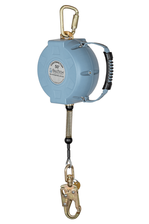 FallTech C727650 Antichute rétractable à câble 15 m pour entrepreneur | CSA Z259.2.2 Classe 1