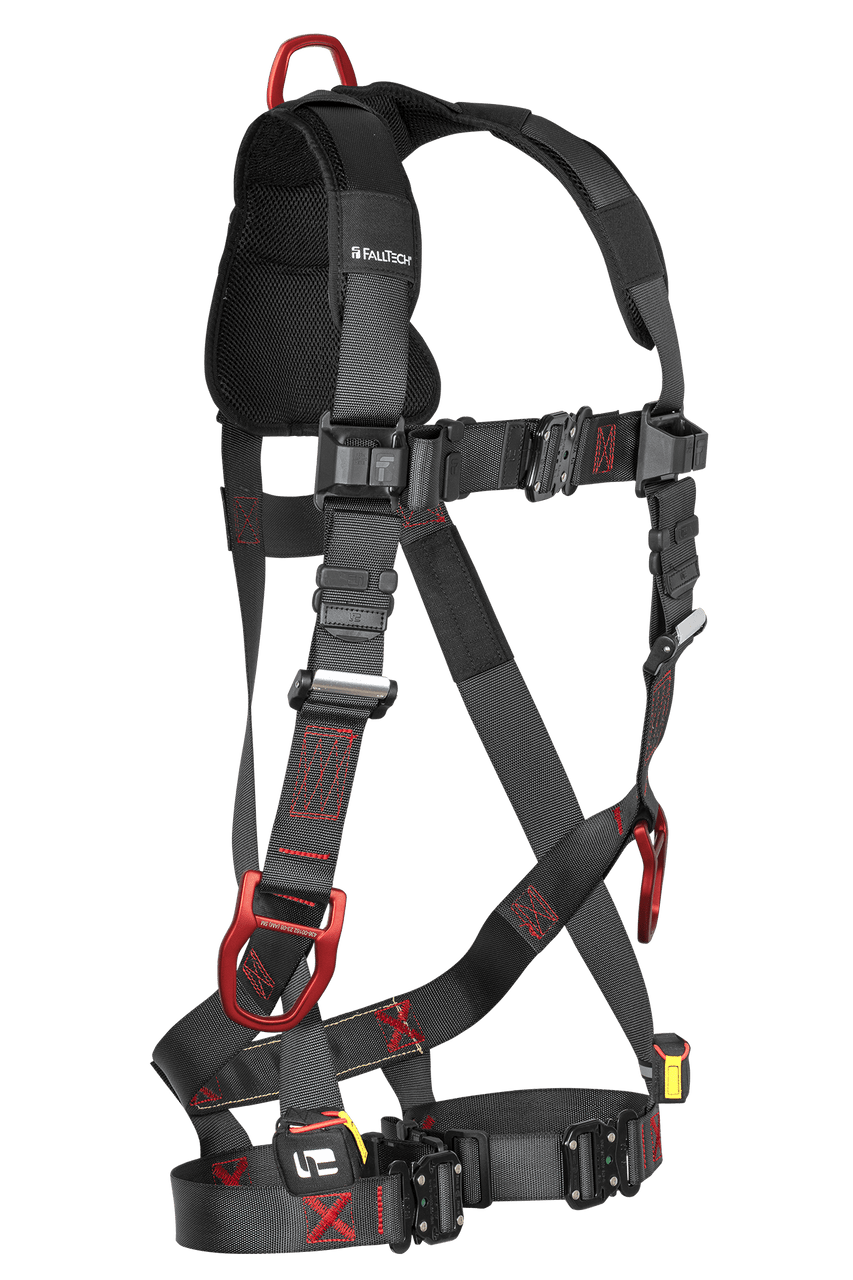 FallTech 8142QC FT-Iron 3D Standard Non-Belted Full Body Harness, Quick Connect Buckle Leg Adjustment