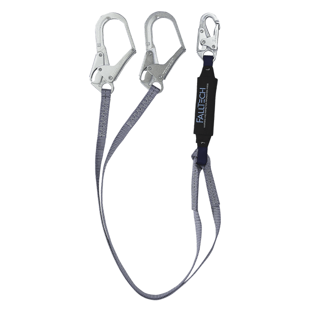 Longes doubles de 6 pi FallTech C826073, crochets d'armature | CSA Z259.11