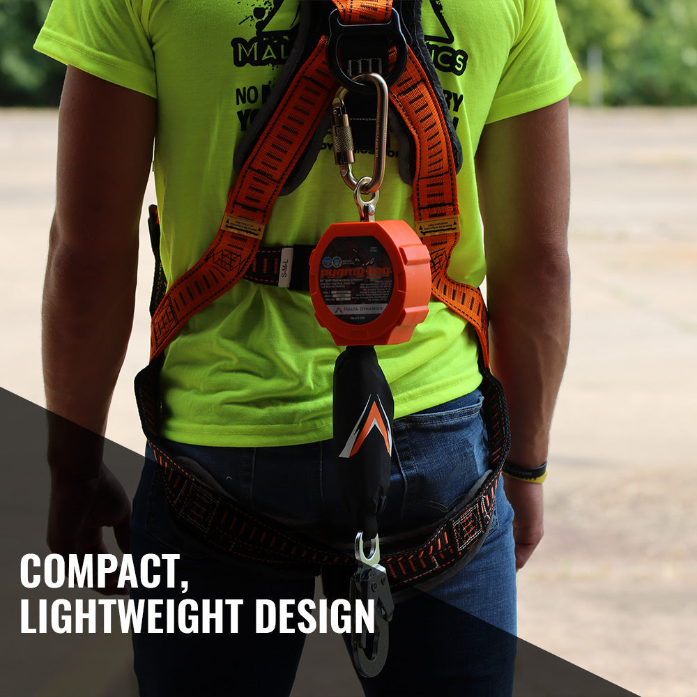 Malta Dynamics C7203 Pygmy Hog 11' Personal Self-Retracting Lifeline, product infographic