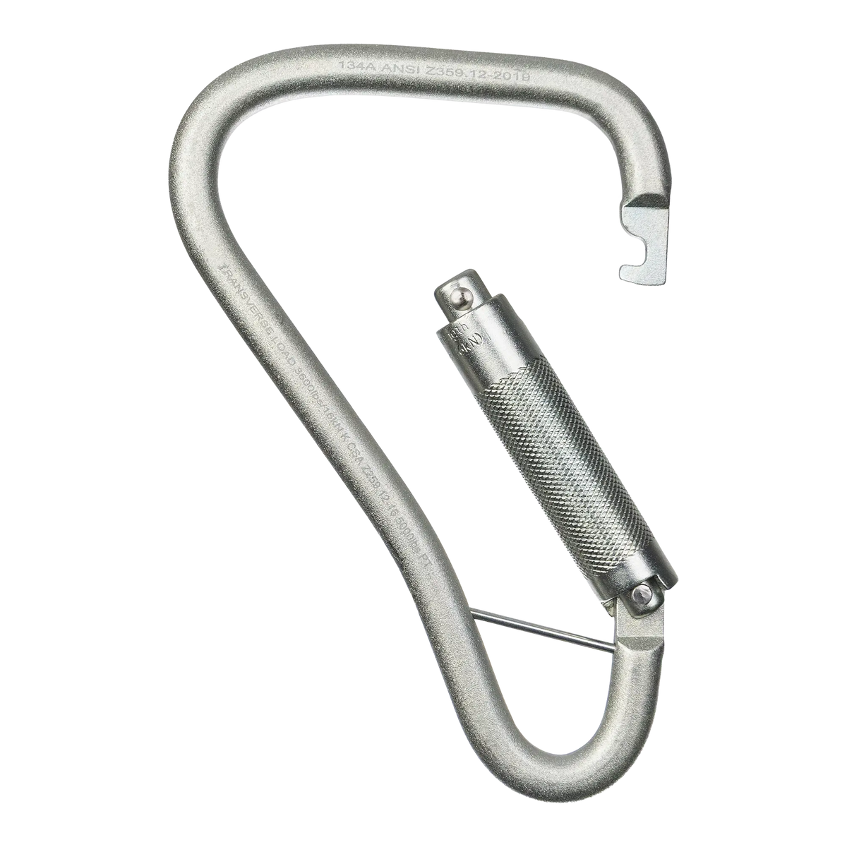 Malta Dynamics C1002 tower hook carabiner, gate open