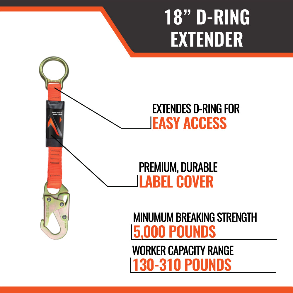 Malta Dynamics C5010 18" D-Ring Extender, feature callout 1