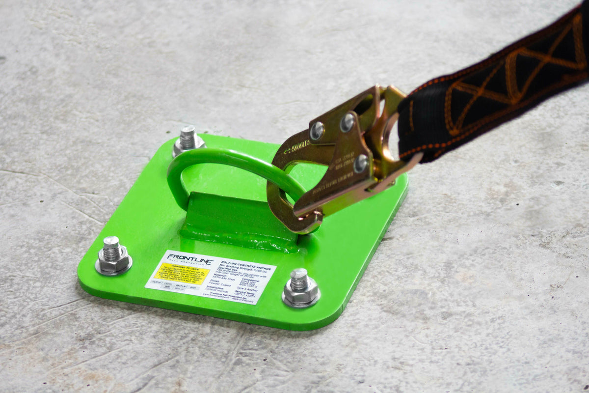 Frontline COP01 D-ring reusable anchor plate, installed view