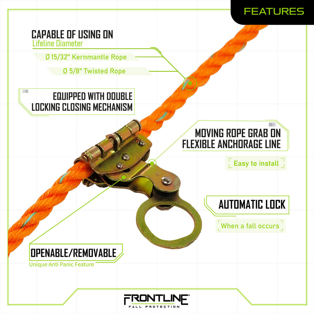 Frontline RGSS58 rope grab feature sheet