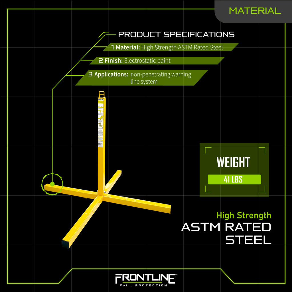 Frontline WLS16 warning line materials chart