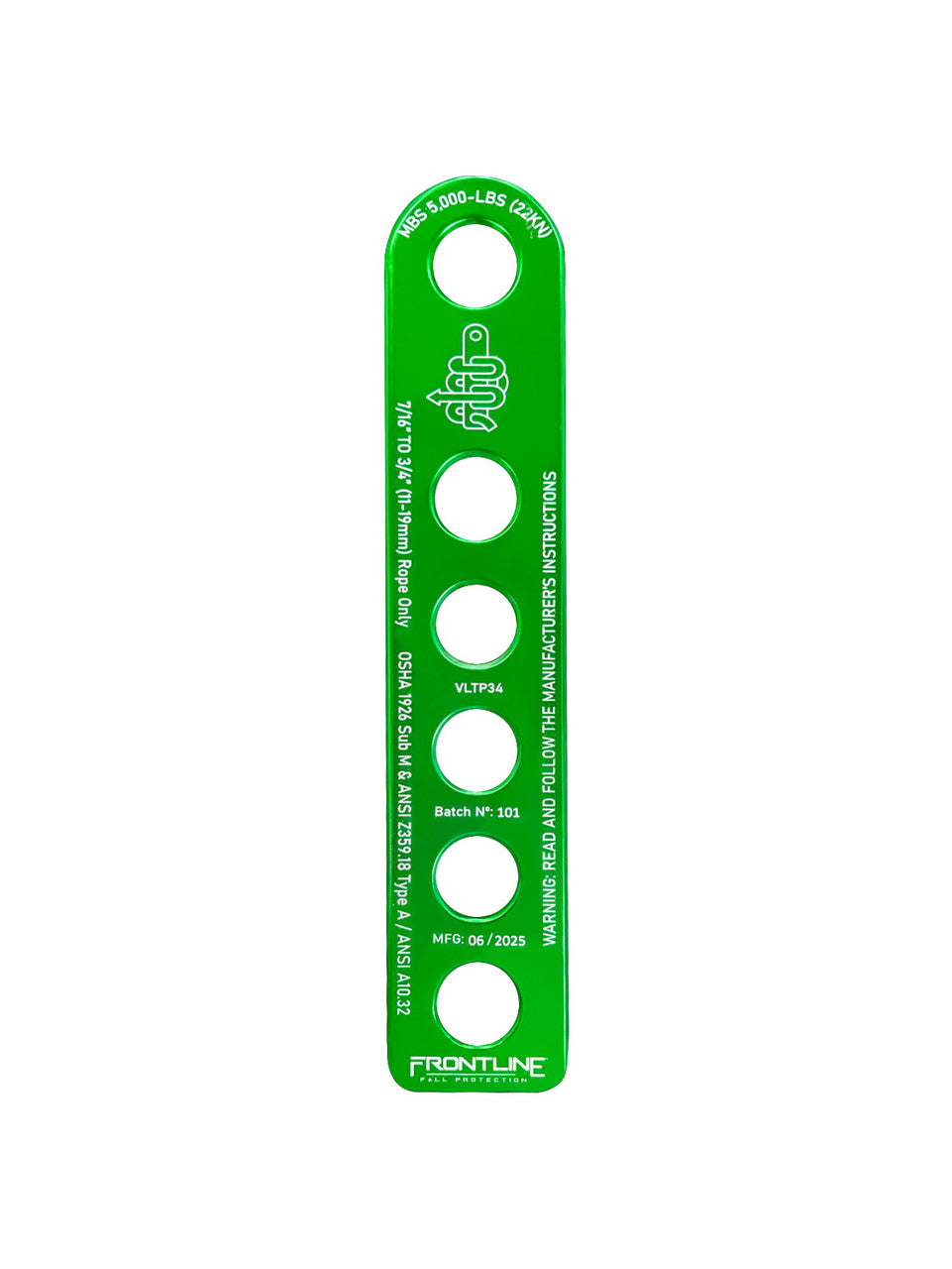 Frontline VLTP34 rope termination plate