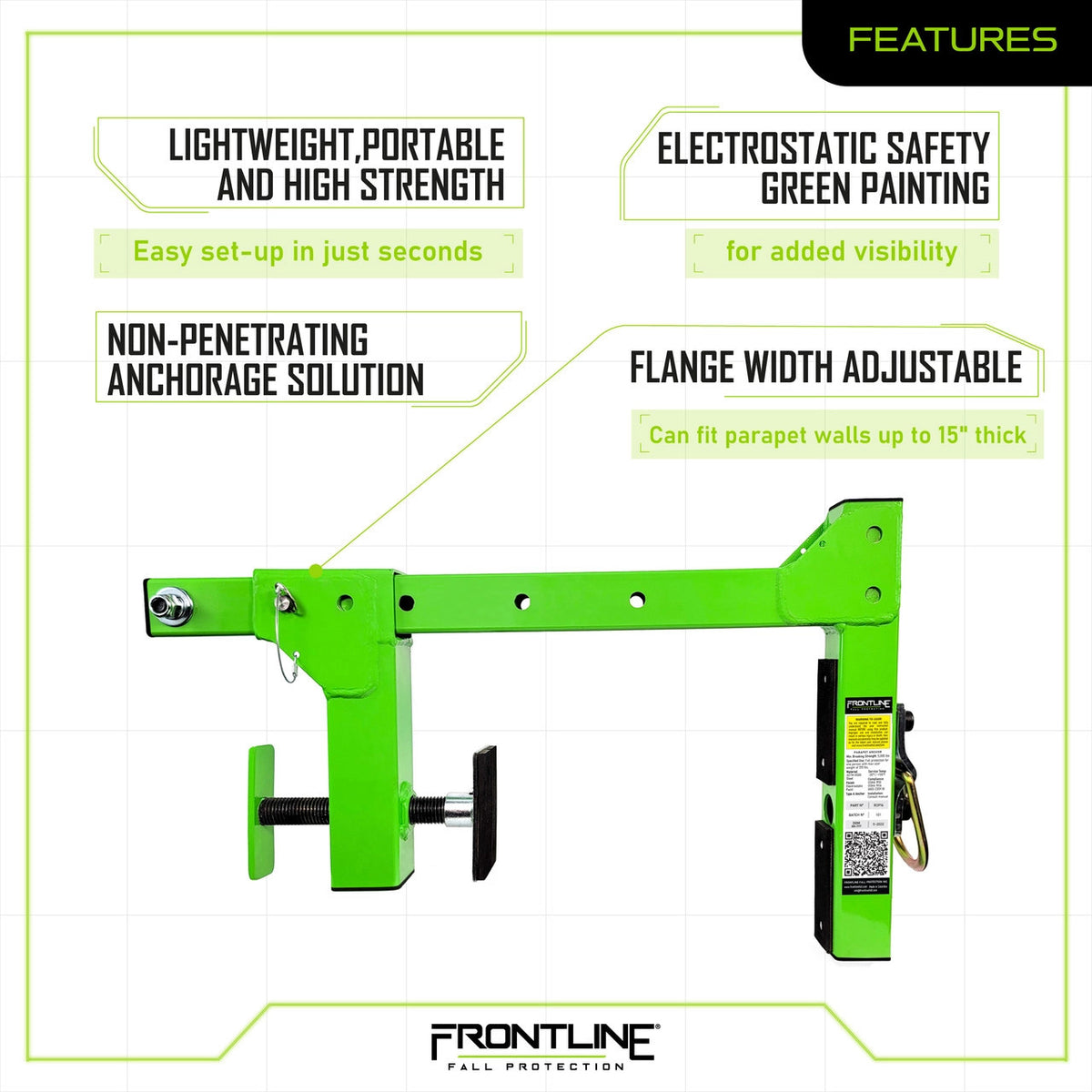 Frontline ROP16 parapet anchor, features