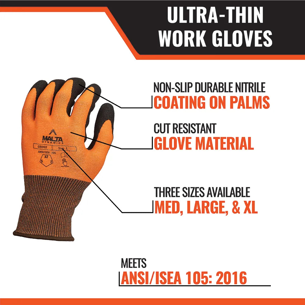 Malta Dynamics G8001 A2 Work Gloves - View 4