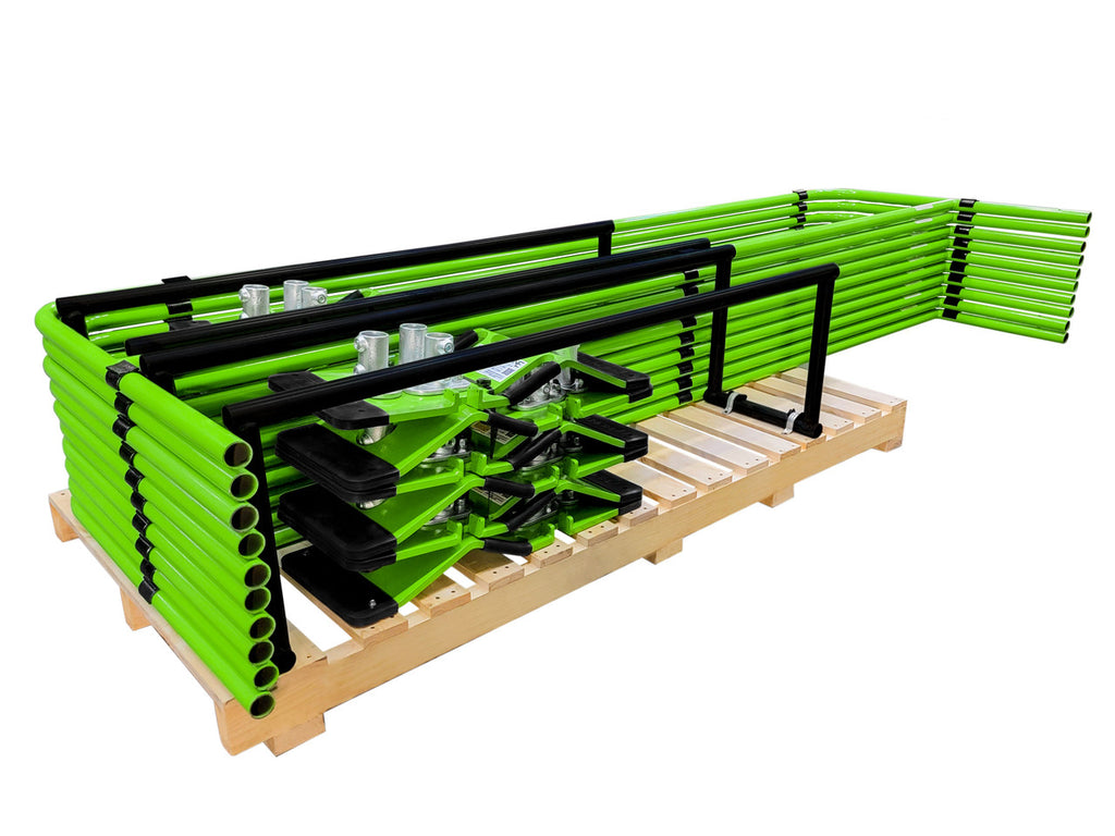 Kit de système de garde-corps non pénétrant Frontline GUS75 – Protection de bord de toit de 75 pi conforme aux normes OSHA Canada
