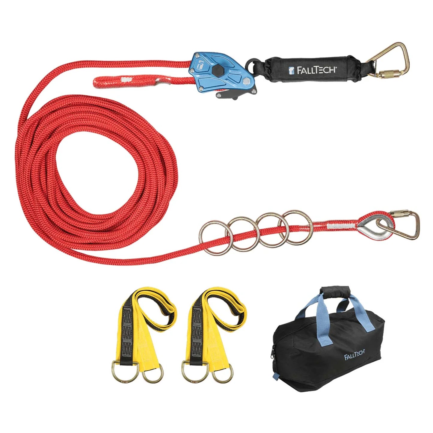 FallTech 772060 | Système HLL Temporaire 4 Personnes 60' | CSA Z259.2.5 | Protection Antichute Canada