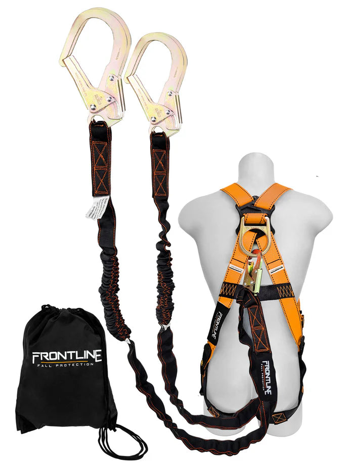 Kit de conformité Frontline K100-62R Combat™ - Harnais, longe double à mousqueton d'armature de 1,8 m et sac à cordon de serrage