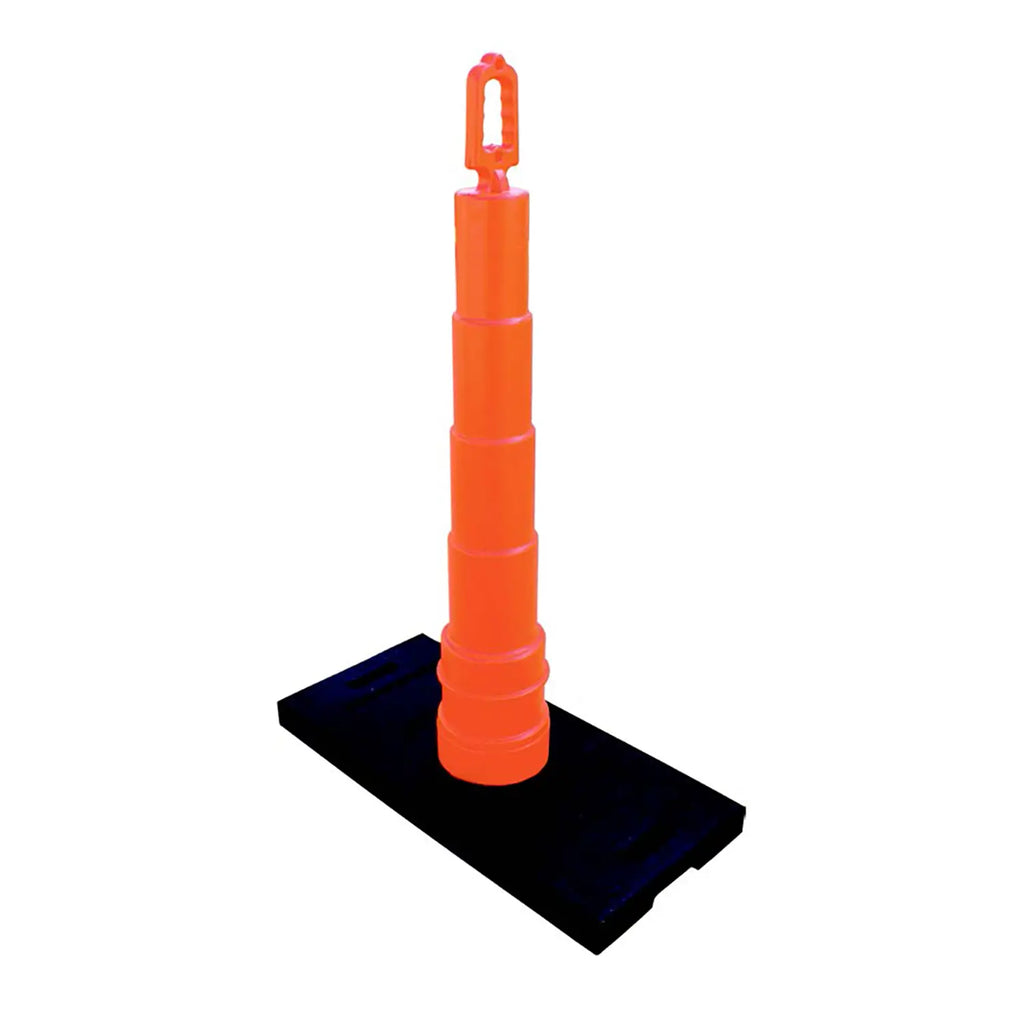 Malta Dynamics 105 ft warning line kit stanchion with 30 lb rubber base