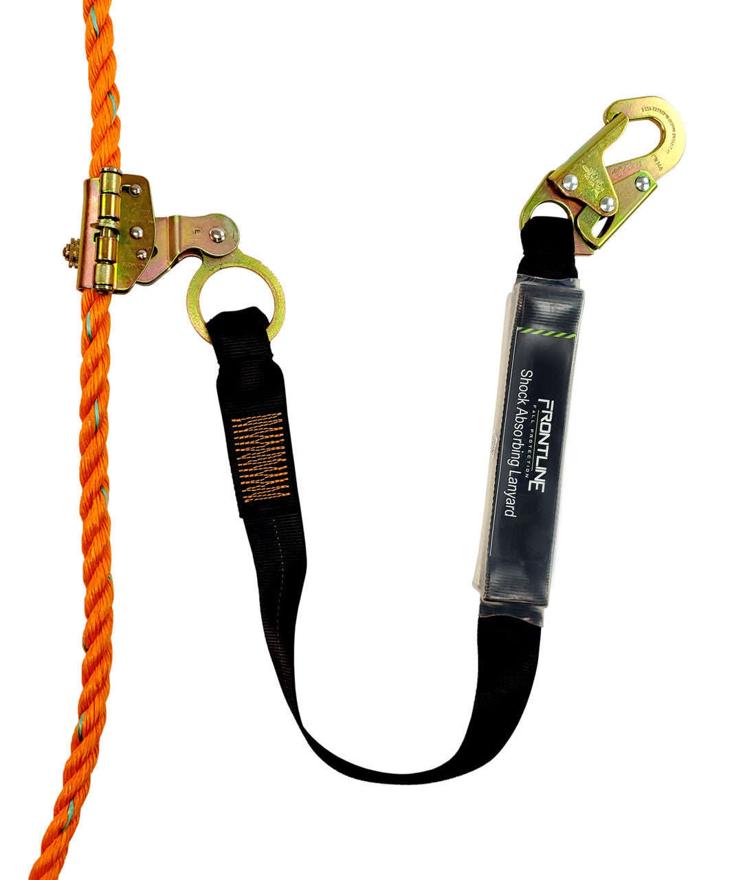 Frontline RGSS58ES rope grab, angled view of the steel body