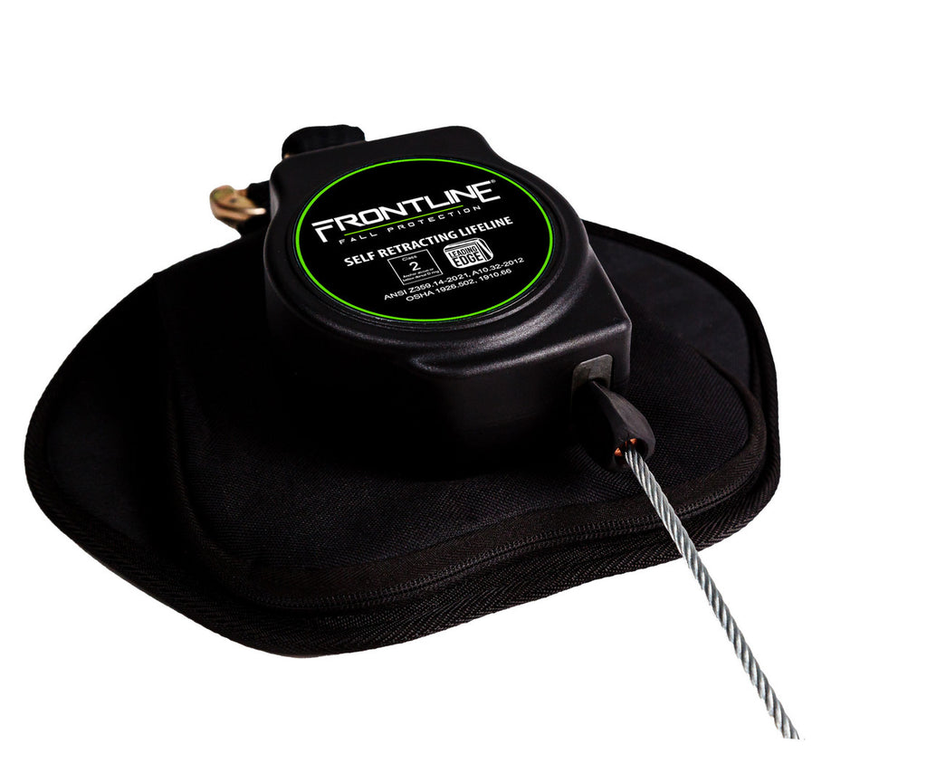 Frontline RPG081RLE 8 ft leading edge cable SRL, housing close-up
