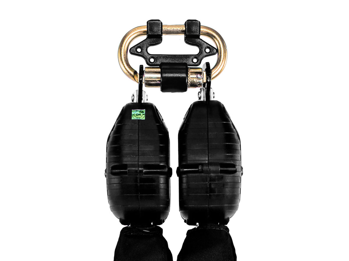 Frontline RPW062R 6 ft web twin-leg SRL, housings and connector close-up