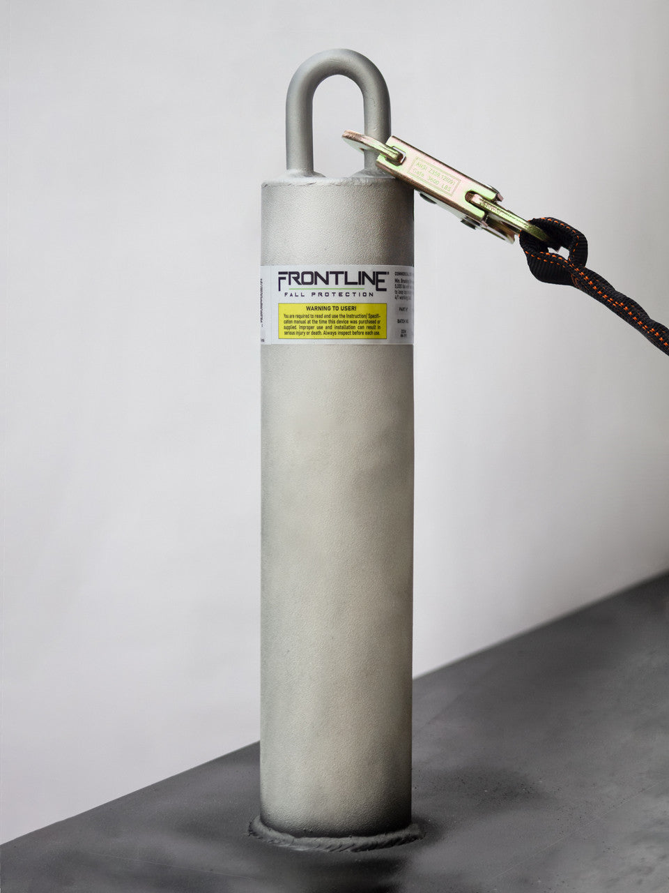 Frontline RW18 weld-on anchor welded to a steel roof member