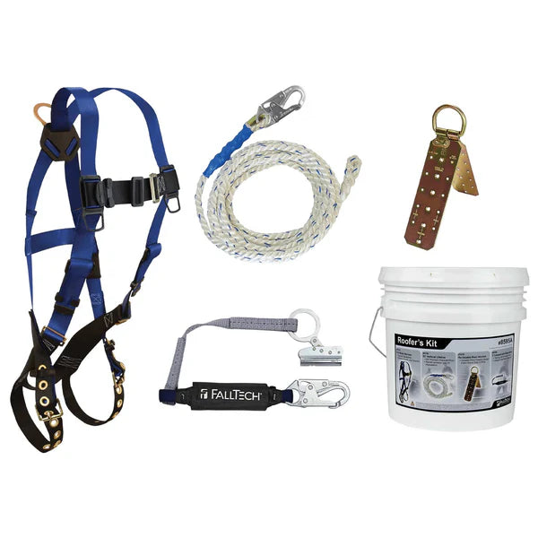 FallTech 8595A | Kit de protection antichute premium pour couvreur | Conforme à la norme CSA
