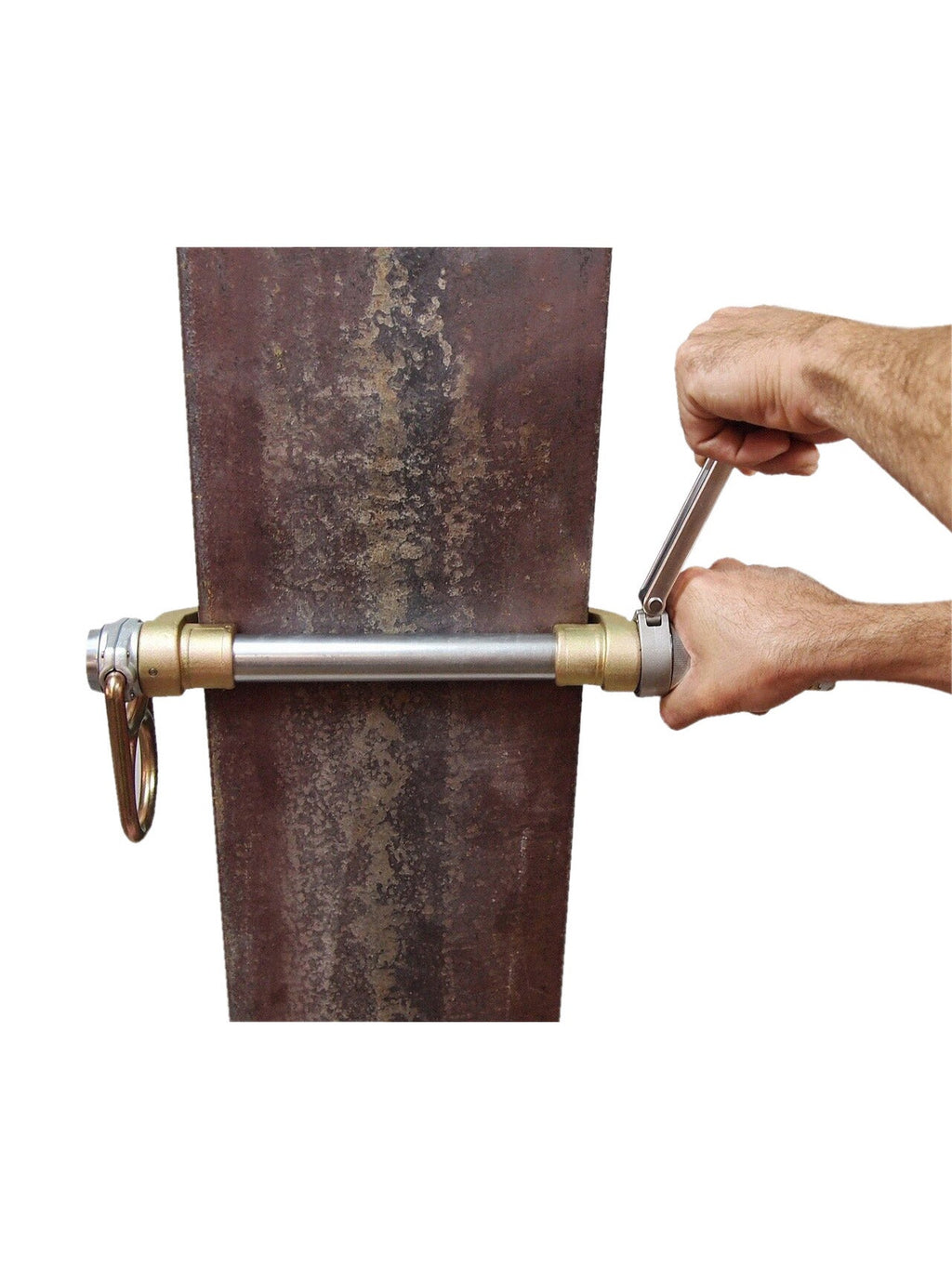 Frontline ST14V beam clamp, angled view of the flange hooks