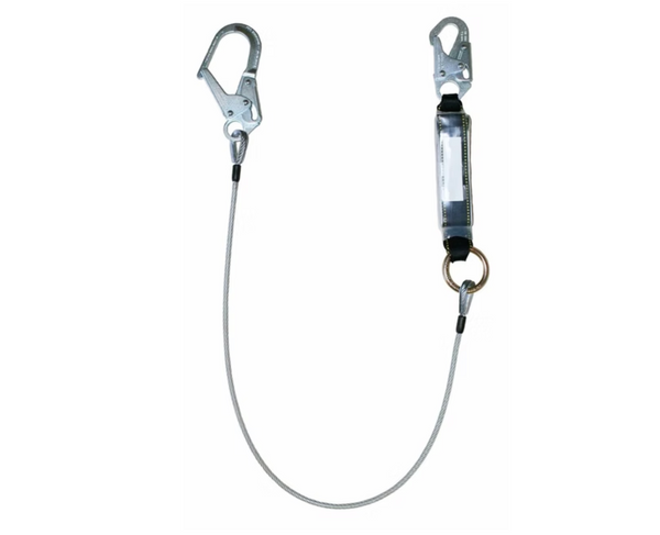 Longe absorbant l'énergie à jambe unique en câble d'acier Safety Direct — Capacité de 310 lb (CSA)