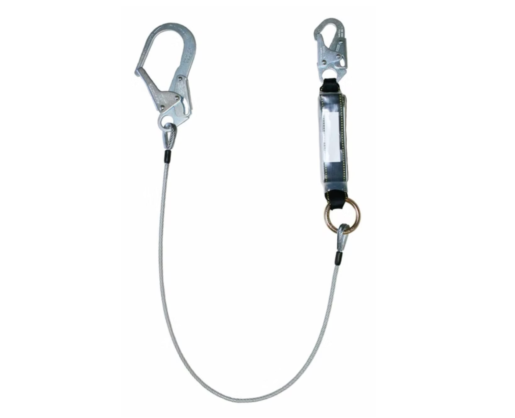 Longe absorbant l'énergie à jambe unique en câble d'acier Safety Direct — Capacité de 310 lb (CSA)