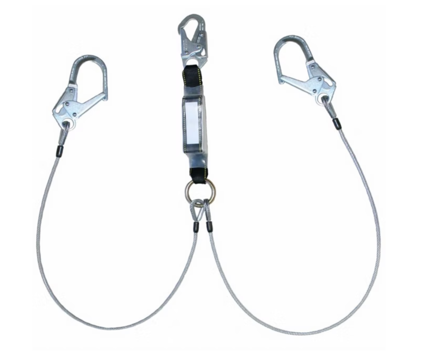 Longe antichute double jambe à absorption d'énergie en câble d'acier Safety Direct — Capacité de 310 lb (CSA)