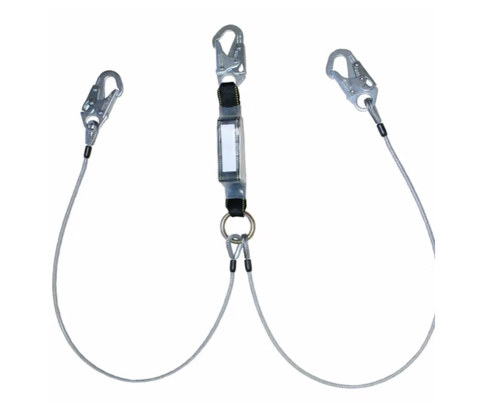 Longe antichute double jambe à absorption d'énergie en câble d'acier Safety Direct — Capacité de 310 lb (CSA)