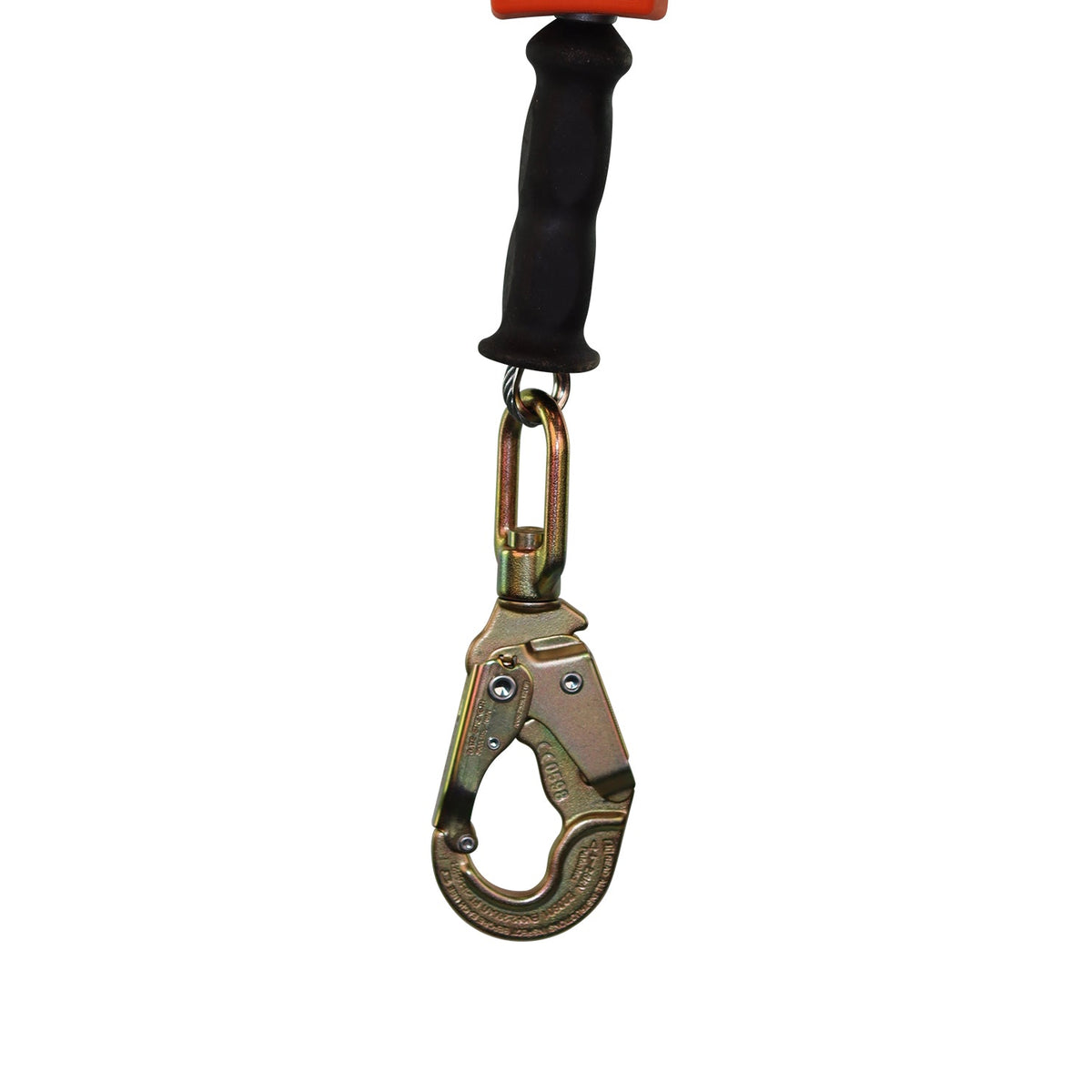 Malta Dynamics C9000 Hybrid Hog 20'/30' Self-Retracting Lifeline, close-up of the snap hook
