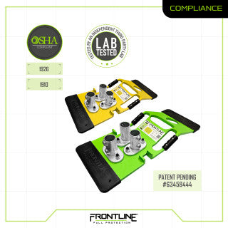 Kit de système de garde-corps non pénétrant GUS10 de première ligne – Protection de bord de toit conforme à l'OSHA de 100 pi Canada