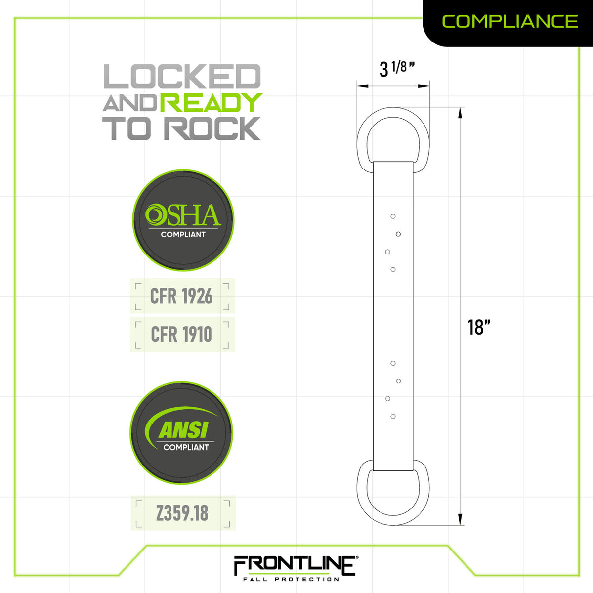 Frontline ROSU02SS permanent roof anchor, compliance