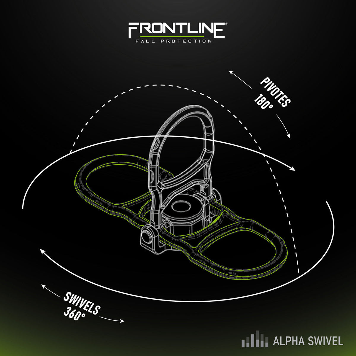 Frontline STB5K spec sheet, 5,000 lb static strength and 310 lb user capacity