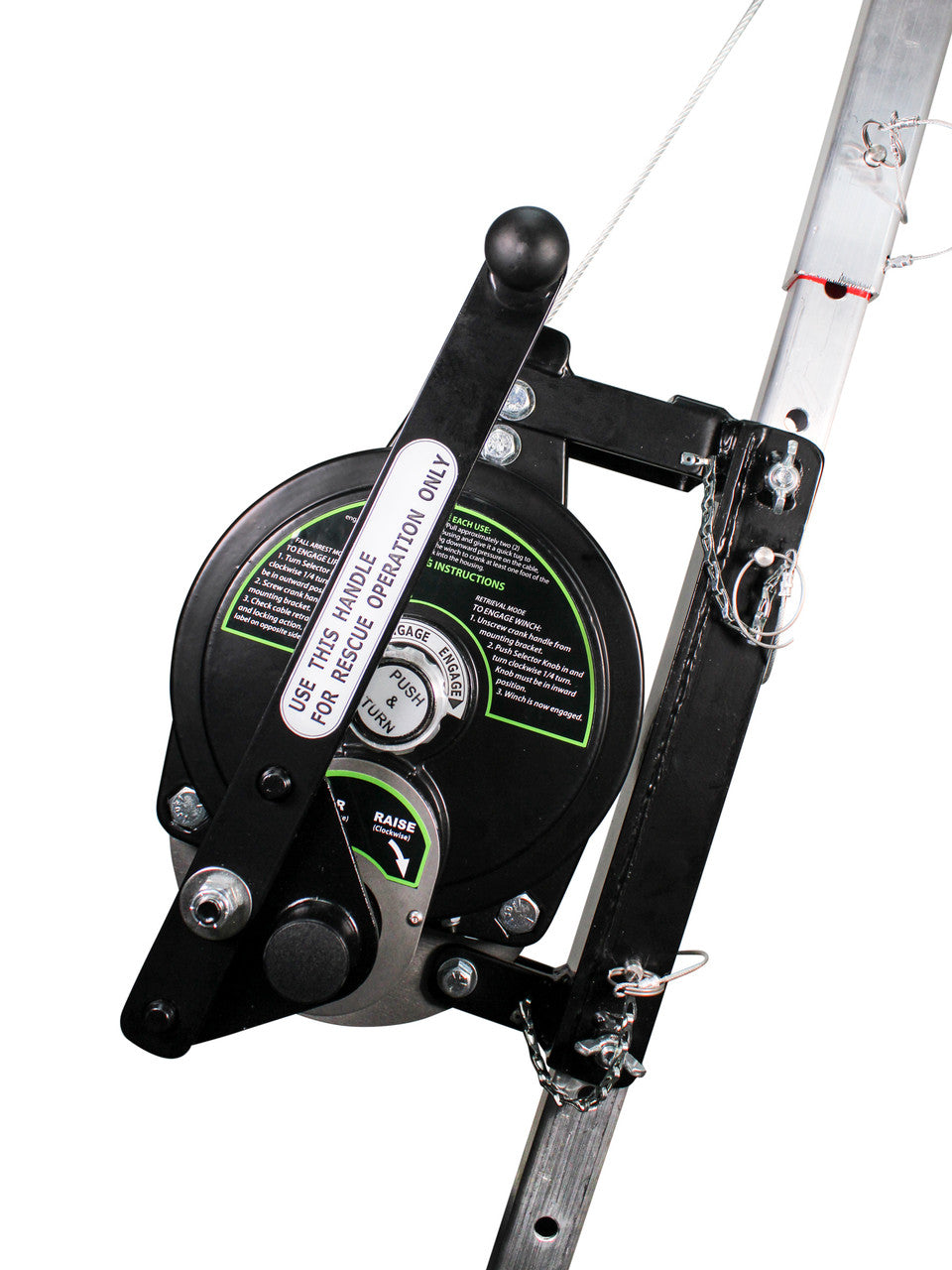 Frontline RAG503W-US Patriot 3-way retrieval SRL, shown mounted on a tripod (tripod sold separately), view 2