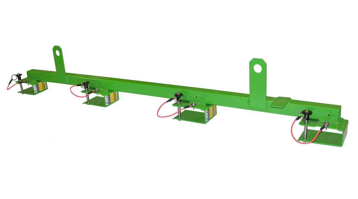 Worker tied off to a Super Anchor Floor Joist Safety Bar