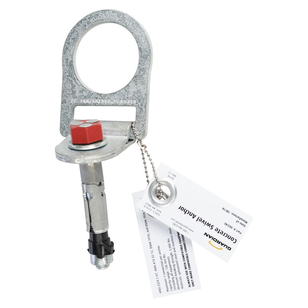 Guardian 00242 concrete swivel anchor kit, front view