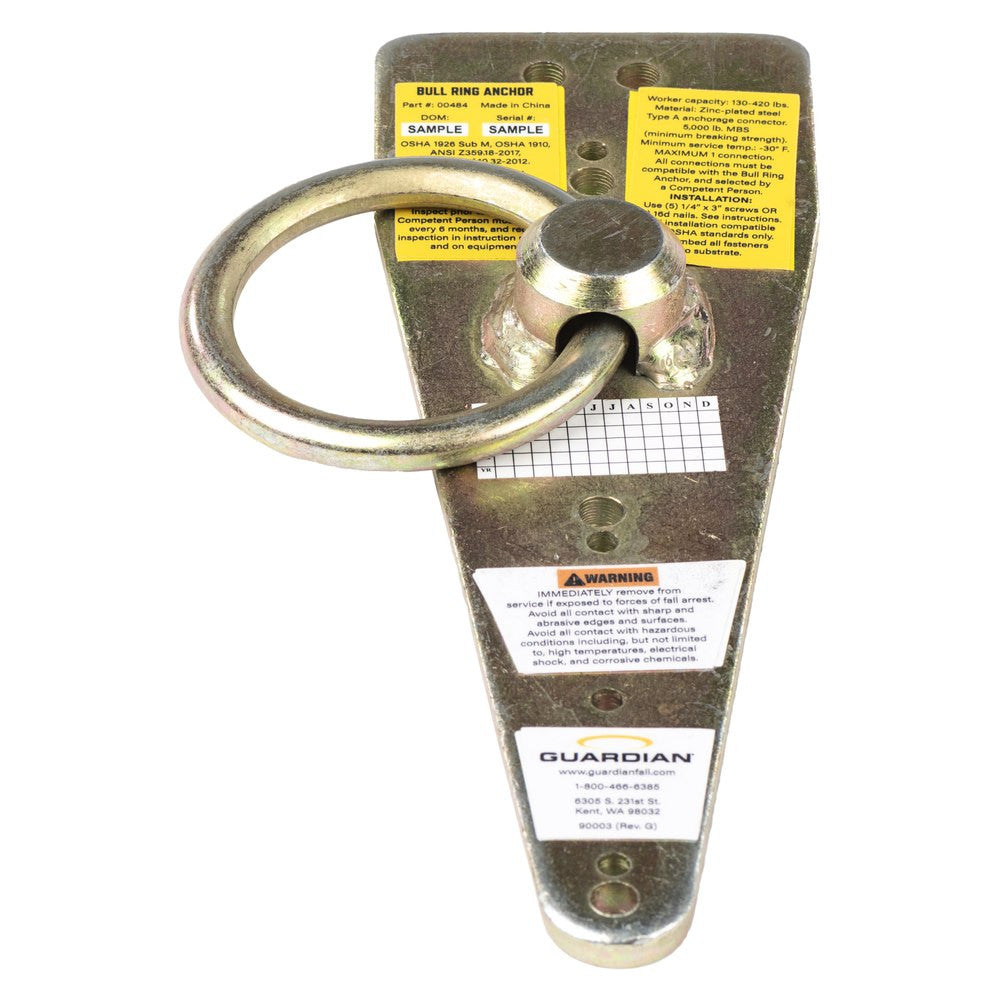 Guardian 00484 Bull Ring roof anchor, front view