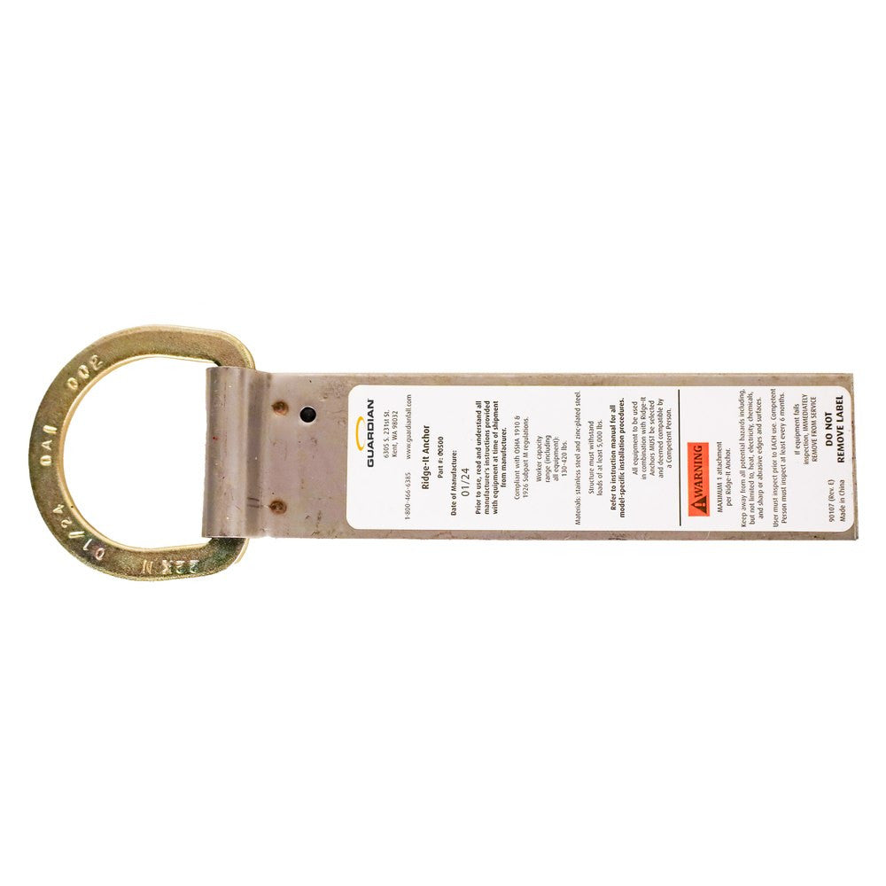 Guardian 00500 Ridge-It roof anchor, top view