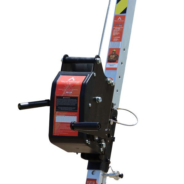 Malta Dynamics R0007 115 ft confined space winch, front view