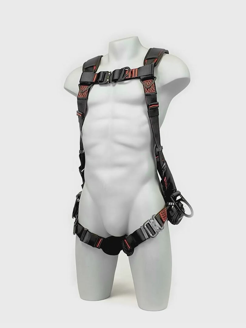 Harnais-gilet intégral de combat Frontline 105CFTB Combat™ — Anneaux en D avant et latéraux avec sangles anti-choc de suspension