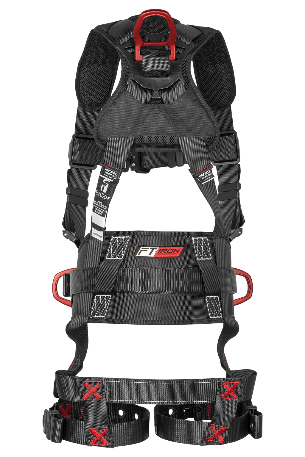 FallTech 8144 FT-Iron 3D construction belted harness, back view