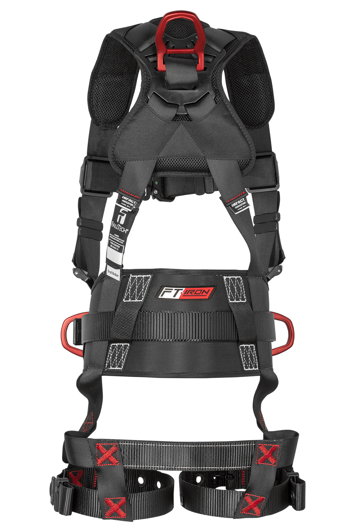 FallTech 8144 FT-Iron 3D construction belted harness, back view
