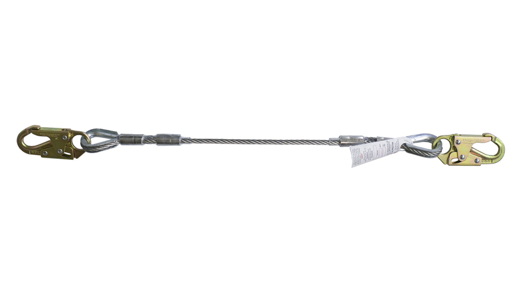 Super Anchor wire rope lanyard with snaphooks